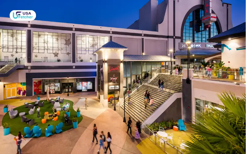 Inside view of Pointe Shopping Mall Orlando