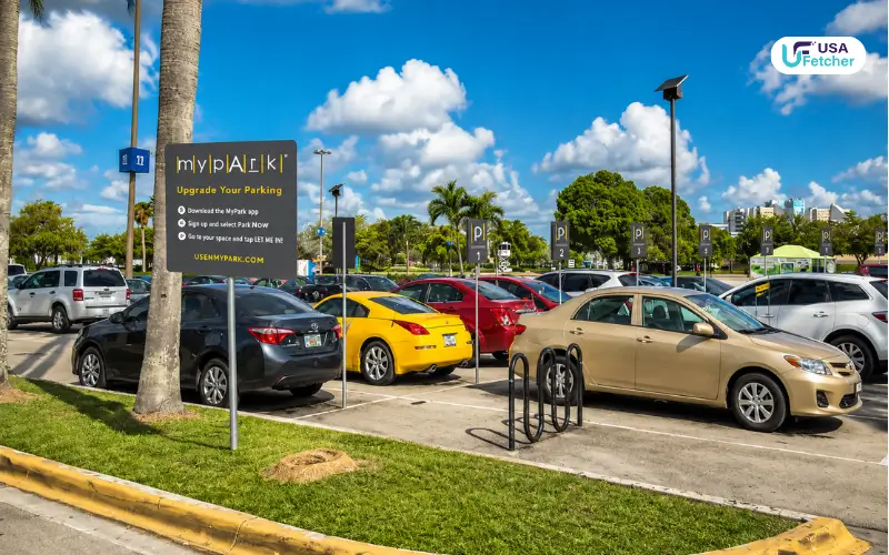 Parking at Burlington Mall Shoppers