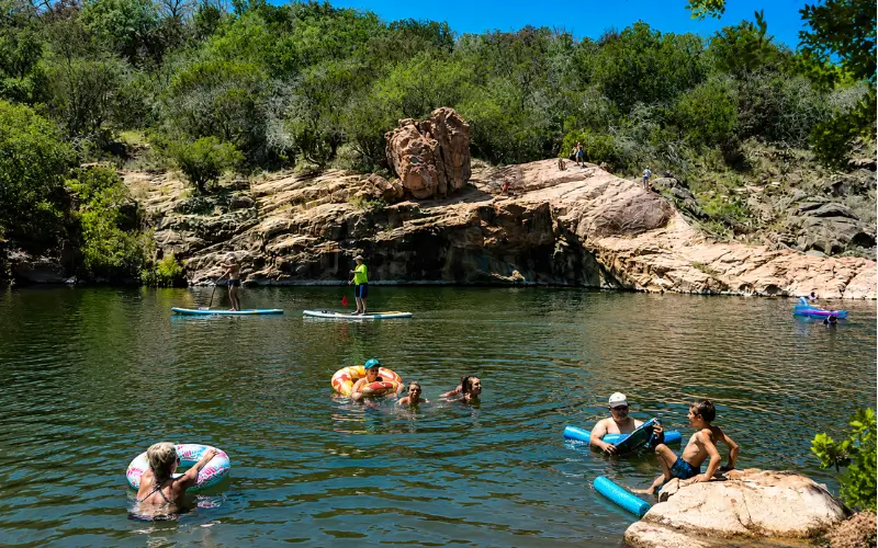 A swimming area by the Devil's Waterhole