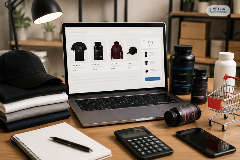 Online shopping comparison with product prices supplements and clothing items
