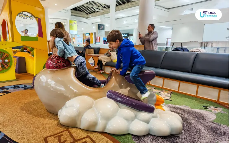 Children’s play area at Burlington Mall Shoppers
