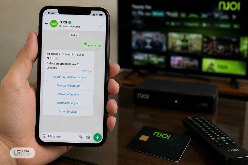 NJOI WhatsApp chatbot for prepaid balance enquiry