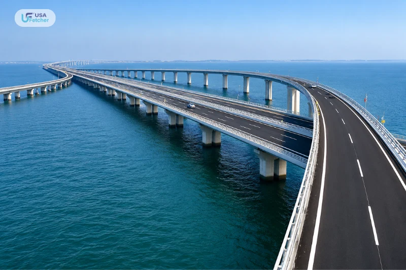 Danyang–Kunshan Grand Bridge over water