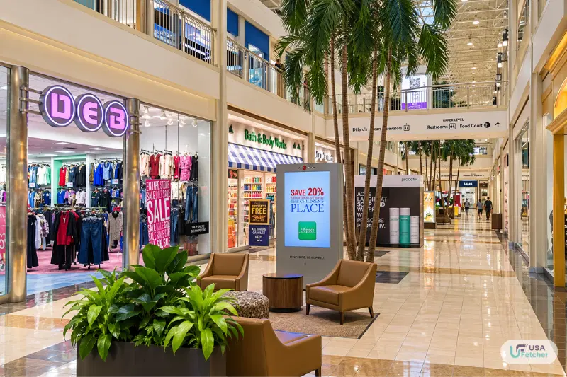 Interior shopping area at Hulen Mall in Fort Worth