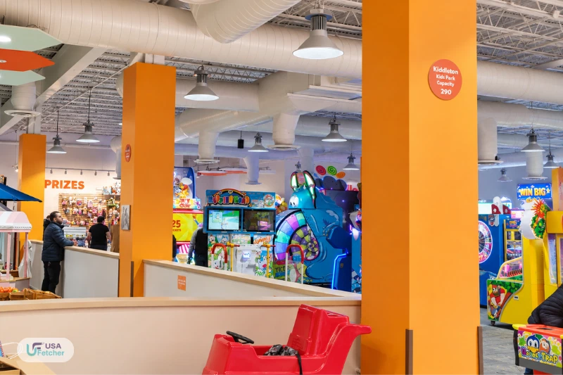 Kiddleton Kids Park arcade and entertainment area at Hulen Mall