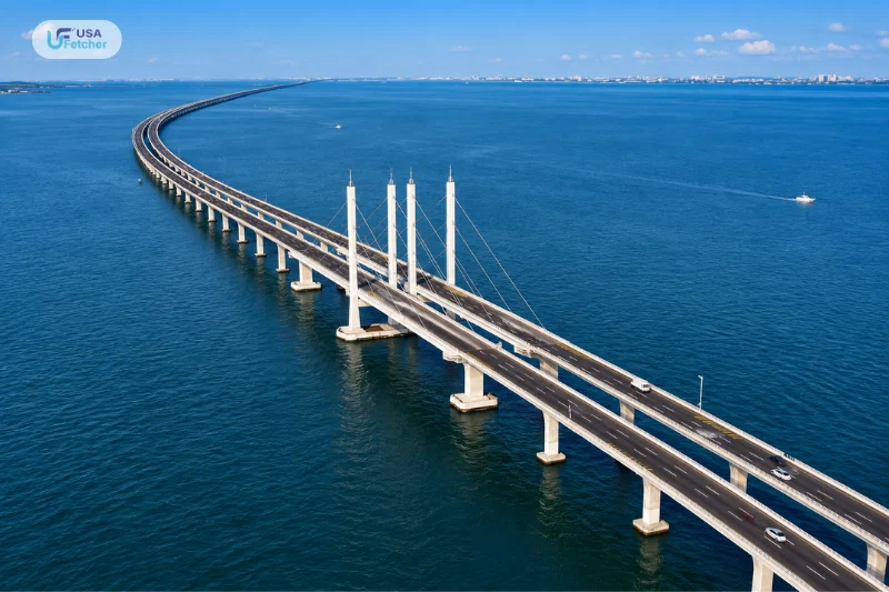 Lake Pontchartrain Causeway over water