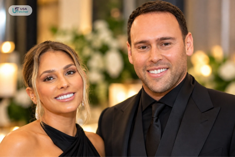 Scooter Braun and Yael Cohen posing at an event