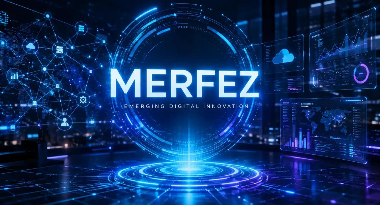 Futuristic digital technology concept representing the emerging Merfez platform with AI-inspired interface