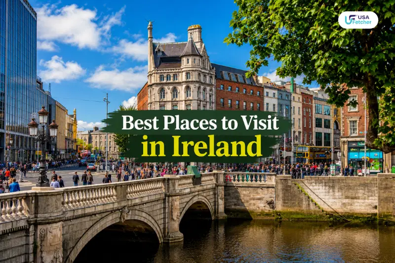 Best Places to Visit in Ireland featuring Dublins Ha penny Bridge, River Liffey, and historic city skyline