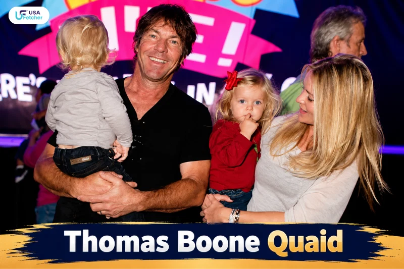 Thomas Boone Quaid with his family as a child